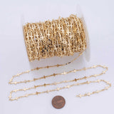 18K Gold Filled Cross chain 5x13mm Unfinished Chain by the yard