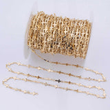 18K Gold Filled Cross chain 5x13mm Unfinished Chain by the yard