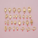 Carabiner Push Clasp Gold Filled Lobster Clasp, Claw Clasp, Lobster for DIY Bracelet Necklace Jewelry Making Findings Supply