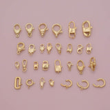 Carabiner Push Clasp Gold Filled Lobster Clasp, Claw Clasp, Lobster for DIY Bracelet Necklace Jewelry Making Findings Supply