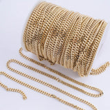 18K Gold Filled Cuban curb chain 6mm Unfinished Chain by the yard