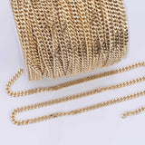 18K Gold Filled Cuban curb chain 6mm Unfinished Chain by the yard