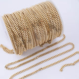 18K Gold Filled Cuban curb chain 6mm Unfinished Chain by the yard