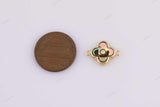 18k GF real abalone flower connector charm 11.2mm charms connectors for bracelet making 18K Gold Filled