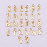 18k GF letter letters alphabet initial charm charms bracelet necklace for diy jewelry making supply approx 8x11mm 18K Gold Filled