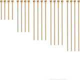 100 Pcs 18K Gold Filled Ball Pins Non Tarnish Craft Earring Bracelet Jewelry Making Accessories Supplies 22 gauge Head Pins