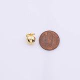 Apple Fruit Charm 7x9mm 18K Gold Filled for Charm Bar Bracelets and Necklaces Gold Silver Pave CZ Minimalist Charms