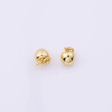 Apple Fruit Charm 7x9mm 18K Gold Filled for Charm Bar Bracelets and Necklaces Gold Silver Pave CZ Minimalist Charms