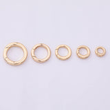 22k Gold Filled Push Clasp Gate Ring 5 Size Charm Holder Bail for Charm Jewelry kit supplies for DIY Jewelry Charm holder