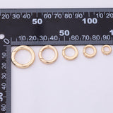 22k Gold Filled Push Clasp Gate Ring 5 Size Charm Holder Bail for Charm Jewelry kit supplies for DIY Jewelry Charm holder