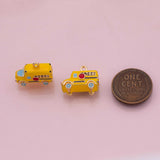 Yellow school bus charm school enamel 18K Gold Filled Charm for Charm Bar Bracelets and Necklaces Charms Gold Filled Charms Minimalist