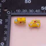 Yellow school bus charm school enamel 18K Gold Filled Charm for Charm Bar Bracelets and Necklaces Charms Gold Filled Charms Minimalist