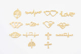 18K gold filled connectors for permanent jewelry charms connector for bracelets heart tree of life heartbeat love snake lotus cross beat