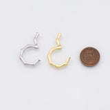 Carabiner click clasp charm 18K Gold Filled Charm for Charm Bar Bracelets and Necklaces Charms Gold Filled Charms Minimalist CZ Pave