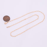 16" 22k Gold Filled Necklace Charm Bar Necklace Sunburst Oval Necklace 2.5mm
