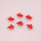 Gold fish red goldfish enamel charm 18k Gold Filled Charm Bar Bracelets and Necklaces Silver Pave CZ Minimalist Charms