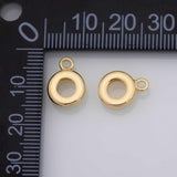 18K Gold Filled Bail for charm bracelets and necklaces - open jump ring