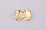 18K Gold Filled Decorative Flower Locket Pendant Love Heart Openable Locket Charm | X-678 23x16mm