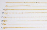 necklaces 16" necklace satellite paperclip rolo singapore oval chain necklaces gf 1420 14/20 gold filled 22K Gold Filled