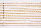 Rolo and Oval Chain Selection 18K Gold Filled unfinished loose chain for bracelets and necklaces charm bar chain by the yard