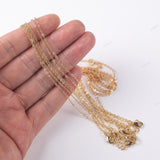 16" small oval chain 1mm 1.5mm 2mm made in usa gold filled with 2 inch extender 22K Gold Filled