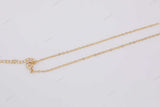 16" small oval chain 1mm 1.5mm 2mm made in usa gold filled with 2 inch extender 22K Gold Filled