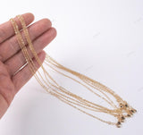 16" small oval chain 1mm 1.5mm 2mm made in usa gold filled with 2 inch extender 22K Gold Filled