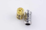 18k gold filled Soda Cola charm 8x18mm silver bracelet necklace pendant minimalist charms cz pave