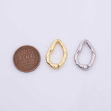 18k Gold Filled Round Carabiner Clasp 14x21mm, Carabiner Lock Connector,Spring Push Gate for DIY Jewelry Finding Necklace Bracelet