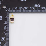 Soft drink cup fast food coffee cup latte charm 18k Gold Filled Charm Bar Bracelets and Necklaces Silver Pave CZ Minimalist Charms