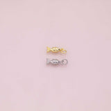 Fish with black eye charm 18k Gold Filled Charm Bar Bracelets and Necklaces Silver Pave CZ Minimalist Charms
