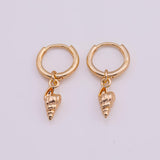 18k gold filled dainty sea snail shell ocean beach charm 12x5mm silver for earrings bracelets necklaces minimalist charms cz pave