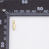 French baguette bread loaf charm 18k Gold Filled Silver Charm Bar Bracelets and Necklaces Silver Pave CZ Minimalist Charms