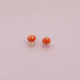 Pumpkin Jack-o'-lantern charm halloween fruit enamel charm 18k Gold Filled Charm Bar Bracelets and Necklaces Silver Charms