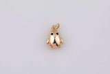 18K gold filled penguin charm 8x12mm antarctica bracelet charm necklace pendant minimalist charms cz pave