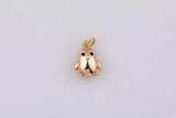 18K gold filled penguin charm 8x12mm antarctica bracelet charm necklace pendant minimalist charms cz pave