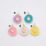 Sea turtle charm 18K Gold Filled Charm for Charm Bar Bracelets and Necklaces Charms Gold Filled Charms Minimalist CZ Pave