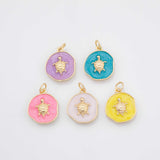 Sea turtle charm 18K Gold Filled Charm for Charm Bar Bracelets and Necklaces Charms Gold Filled Charms Minimalist CZ Pave