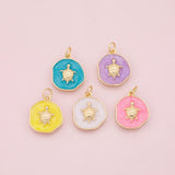 Sea turtle charm 18K Gold Filled Charm for Charm Bar Bracelets and Necklaces Charms Gold Filled Charms Minimalist CZ Pave