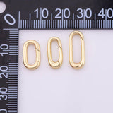 18k Gold Filled Oval Carabiner Clasp, Carabiner Lock Connector, Spring Push Gate for DIY Jewelry Finding Necklace Bracelet