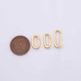 18k Gold Filled Oval Carabiner Clasp, Carabiner Lock Connector, Spring Push Gate for DIY Jewelry Finding Necklace Bracelet