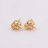 18K gold filled dainty jaguar earring panther leopard big cat 1420 14/20 gold filled - 1 pair per order