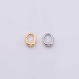 22k Gold Filled Round Carabiner Clasp 8x12mm, Carabiner Lock Connector, Spring Push Gate for DIY Jewelry Finding Necklace Bracelet