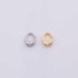 22k Gold Filled Round Carabiner Clasp 8x12mm, Carabiner Lock Connector, Spring Push Gate for DIY Jewelry Finding Necklace Bracelet