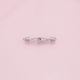 18K Gold Filled Silver fish hook and eye clasp S-Hook Clasp 5x30mm for DIY Finding Necklace Bracelet