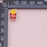 French fries charm 18k Gold Filled for Charm Bar Bracelets and Necklaces Gold Pave CZ Minimalist Charms