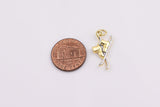 Skis Skiing Ice Skates charm 18k Gold Filled charm bar charms for bracelets and necklaces minimalist cz pave silver for jewelry making diy
