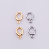 22k Gold Filled Round Carabiner Clasp 10x16mm, Carabiner Lock Connector, Spring Push Gate for DIY Jewelry Finding Necklace Bracelet
