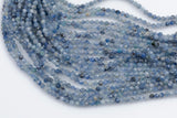 Kyanite Beads Full Strands-15.5 inches-3mm- Nice Size Hole- Diamond Cutting, High Facets-Nice and Sparkly-Faceted Round