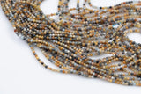 Crazy Laced Agate- Beads Full Strands-15.5 inches- 2mm- Nice Size Hole- Diamond Cutting, High Facets-Nice and Sparkly-Faceted Round